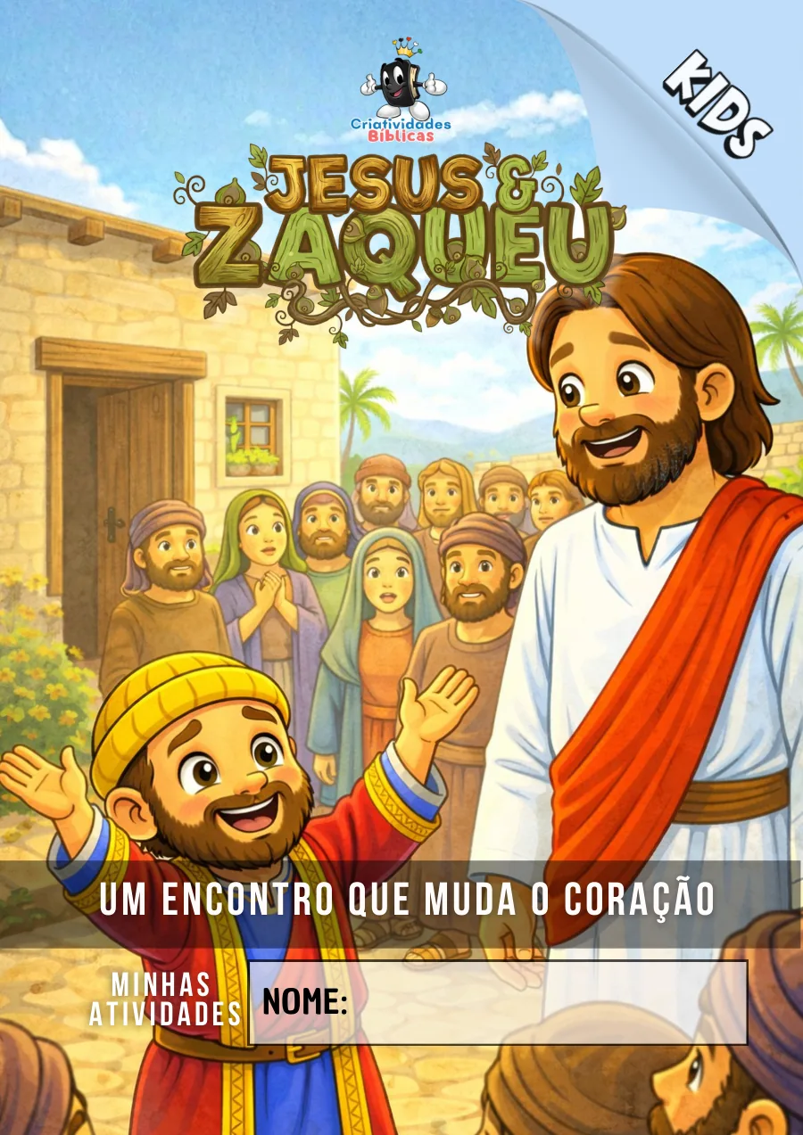 Capa do material: Jesus e Zaqueu